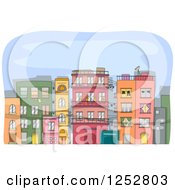 Poster, Art Print Of City Of Colorful Apartment Buildings