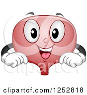 Clipart Of A Happy Bladder Organ Character Royalty Free Vector Illustration by BNP Design Studio