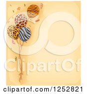 Poster, Art Print Of Jungle Print Party Balloons With Text Space