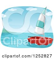Poster, Art Print Of Small Sailboat At Sea