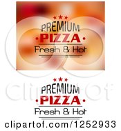 Clipart Of Premium Pizza Fresh And Hot Designs Royalty Free Vector Illustration