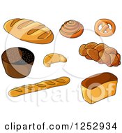 Clipart Of Breads Royalty Free Vector Illustration