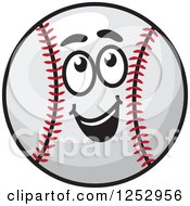 Poster, Art Print Of Happy Baseball Character Looking Up