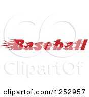 Poster, Art Print Of Flaming Red Baseball Text