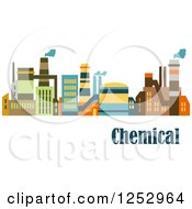Colorful Factory With Chemical Text