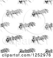Clipart Of A Seamless Background Pattern Of Music Royalty Free Vector Illustration