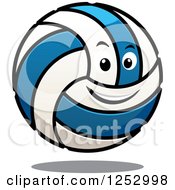 Blue And White Volleyball Character