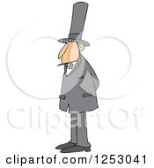 Clipart Of Abraham Lincoln Standing With His Hands Behind His Back Royalty Free Vector Illustration