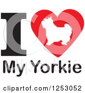 I Heart My Yorkie Dog Design
