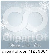 Poster, Art Print Of Snowflake Background With Merry Christmas And Happy New Year Tex