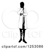 Clipart Of A Faceless Female Doctor Royalty Free Vector Illustration