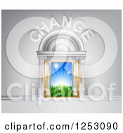 Poster, Art Print Of Change Over Open Doors With Sunshine And Grass