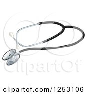 Clipart Of A 3d Medical Stethoscope Royalty Free Vector Illustration