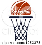 Poster, Art Print Of Basketball With Text Over A Hoop