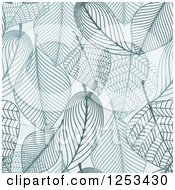 Clipart Of A Seamless Background Pattern Of Skeleton Leaves Royalty Free Vector Illustration
