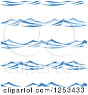 Clipart Of A Seamless Background Pattern Of Waves Royalty Free Vector Illustration
