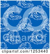 Poster, Art Print Of Seamless Background Pattern Of Waves