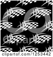 Clipart Of A Seamless Background Pattern Of Checkered Racing Flags Royalty Free Vector Illustration