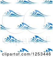 Clipart Of A Seamless Background Pattern Of Waves Royalty Free Vector Illustration