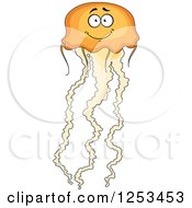 Clipart Of A Happy Jellyfish Royalty Free Vector Illustration by Vector Tradition SM
