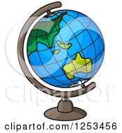 Clipart Of A Desk Globe Royalty Free Vector Illustration by Vector Tradition SM