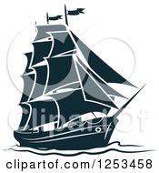 Poster, Art Print Of Navy Blue Ship