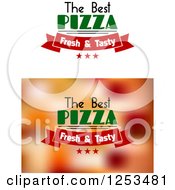 Clipart Of The Best Pizza Fresh And Tasty Designs Royalty Free Vector Illustration