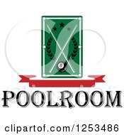 Billiards Table With Poolroom Text