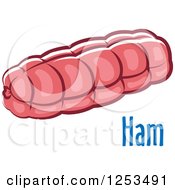 Clipart Of A Ham With Text Royalty Free Vector Illustration