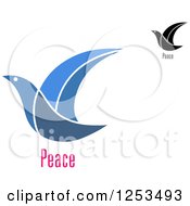 Poster, Art Print Of Doves With Peace Text