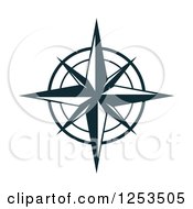 Poster, Art Print Of Navy Blue Compass Rose