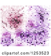 Clipart Of A Background Of Purple Pixels Royalty Free Vector Illustration by Vector Tradition SM