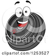 Clipart Of A Happy Compass Royalty Free Vector Illustration
