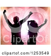 Poster, Art Print Of Silhouetted Couple Dancing Over Flares Of Light