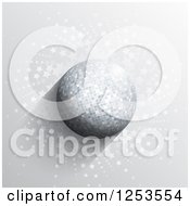 Clipart Of A 3d Mosaic Disco Ball Over Stars Royalty Free Vector Illustration by KJ Pargeter