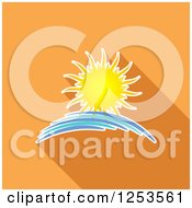 Poster, Art Print Of Summer Sun Splash And Shadow Over Orange