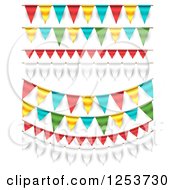 Poster, Art Print Of Festive Party Bunting Flag Banners Over White
