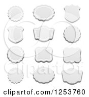 Clipart Of Gray Labels With Shadows On White Royalty Free Vector Illustration by vectorace