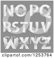 Poster, Art Print Of Capital Folded Paper Alphabet Letters N Through Z