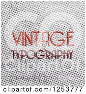 Clipart Of Retro Sample Text Over Gray Royalty Free Vector Illustration