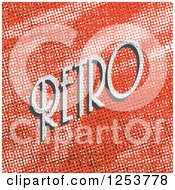 Clipart Of Retro Sample Text Over Red Royalty Free Vector Illustration