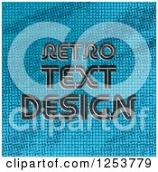 Poster, Art Print Of Retro Sample Text Over Blue