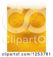 Clipart Of A Fizzy Beer Background Royalty Free Vector Illustration