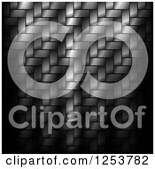 Clipart Of A Carbon Fiber Background With Dark Lighting Royalty Free Vector Illustration