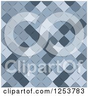 Poster, Art Print Of Seamless Background Of Blue Squares