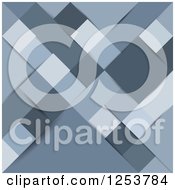 Clipart Of A Background Of Blue Mosaic Squares Royalty Free Vector Illustration