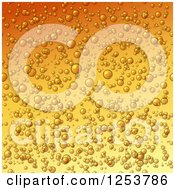 Clipart Of A Seamless Bubbly Beer Background Royalty Free Vector Illustration