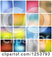 Clipart Of Colorful Blur Backgrounds Royalty Free Vector Illustration