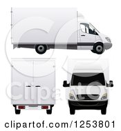 Poster, Art Print Of 3d White Moving Vans