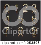 Poster, Art Print Of 3d Gold And Diamond Numbers On Black